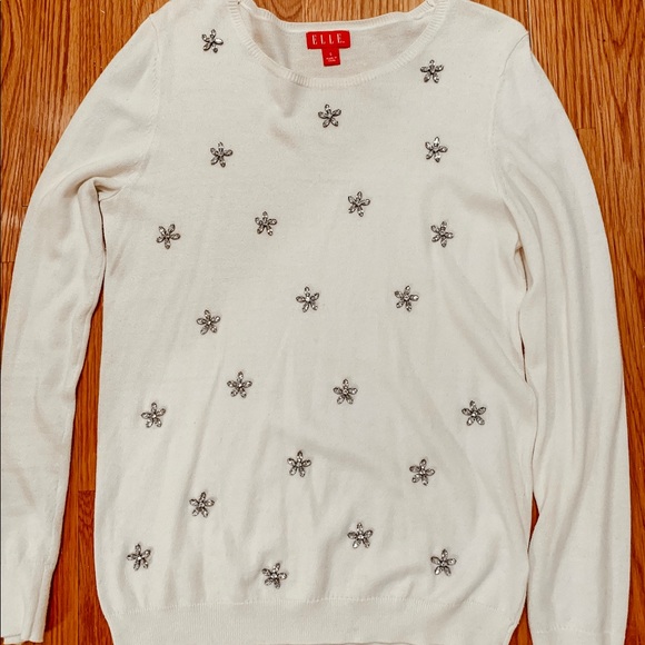 Elle Sweaters - ELLE embellished sweater